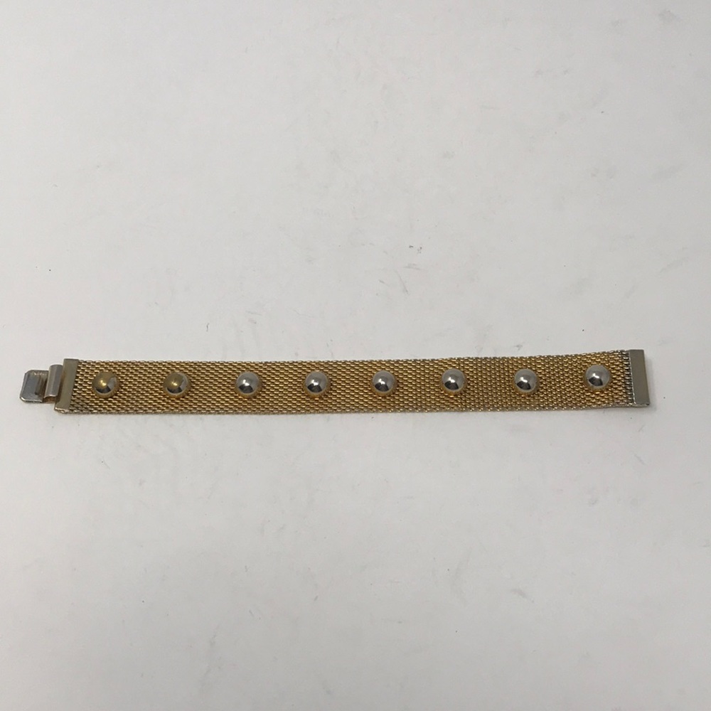 Cathe gold lated textured bracelet